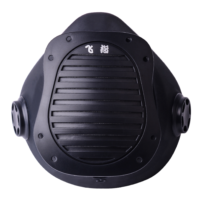 飞指（FZair） 电动口罩 新风智能防雾霾粉尘 硅胶材质 抗菌 防飞沫 户外运动 透气 口罩 黑色中号
