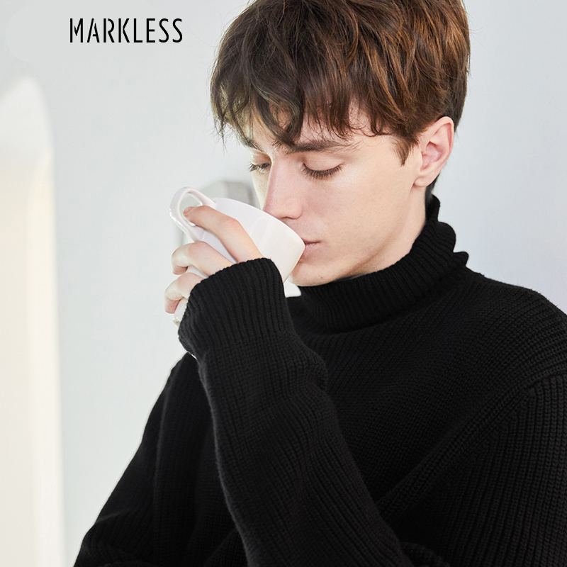 Markless 高领纯色 毛衣商品图片-2