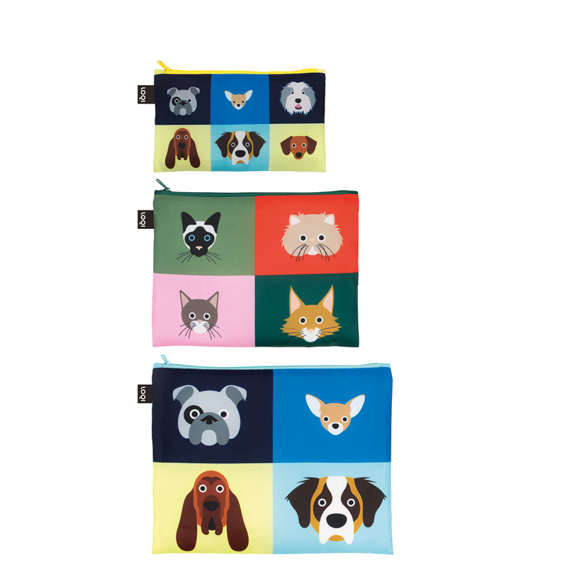 LOQI新款潮流分类整理收纳旅行时尚化妆洗漱旅行三件套包中包宠物系列 宠物系列