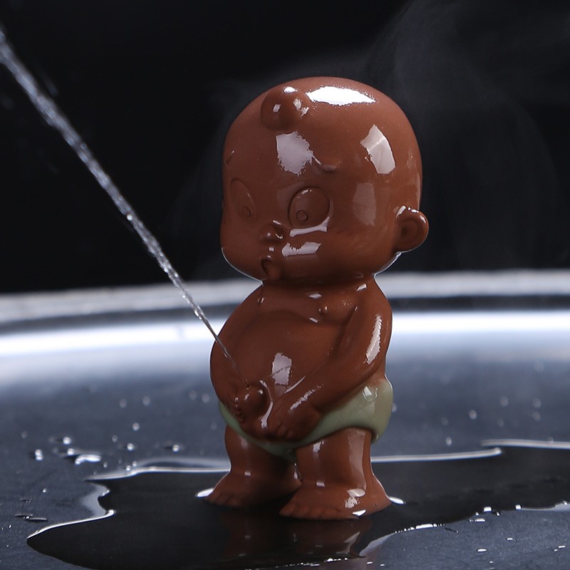 馨悠洁喷水尿童小和尚紫砂小孩童子撒尿娃娃茶宠摆件紫砂功夫茶具