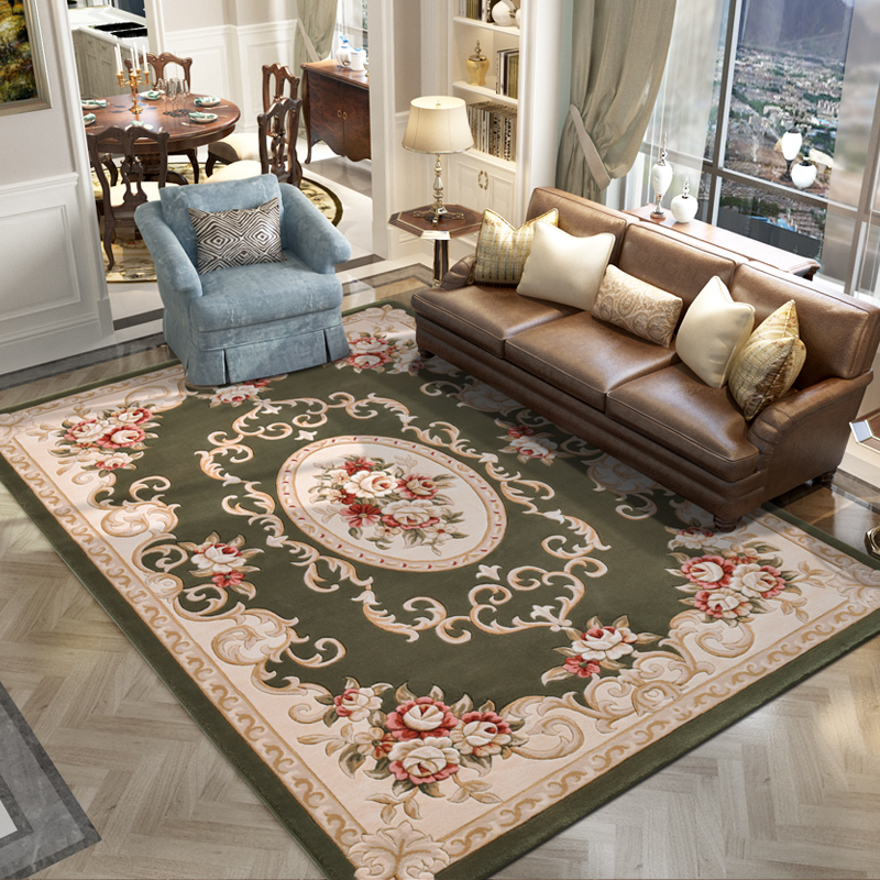 致尚美学新西兰纯羊毛地毯客厅卧室床边毯 欧美式宫廷别墅奢华高贵茶几毯 9166GN-手工定制 3米*4米-定制