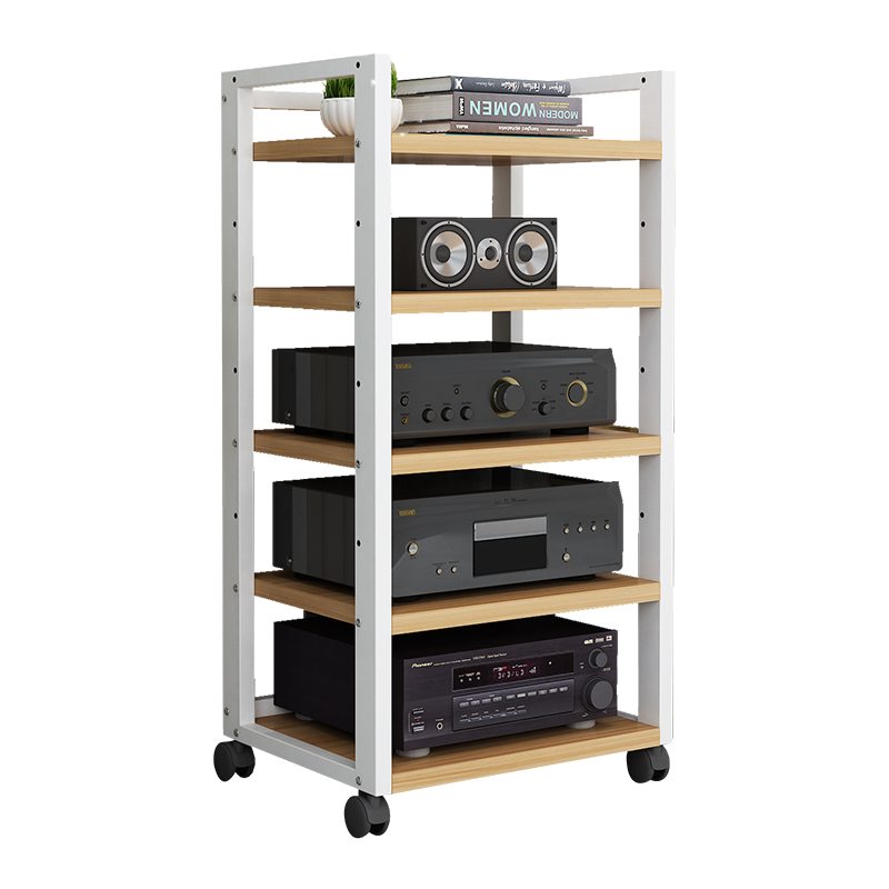 功放机架子多层打印机架客厅影院会议室打印机架置物架可移动音响立柜HIFI发烧设备机柜 2层黑架+黑色