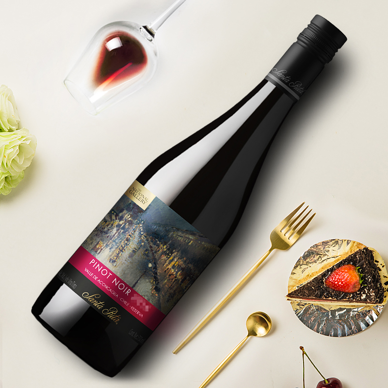 系列珍藏黑皮诺干红葡萄酒 750ml*6瓶 整箱装 智利进口红酒dhaamdegt