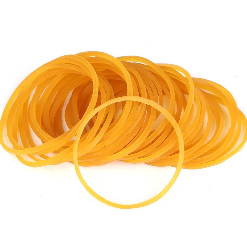 红鑫文具 散装黄色橡皮筋 办公橡胶圈 乳胶圈 牛皮弹簧办公财务常用