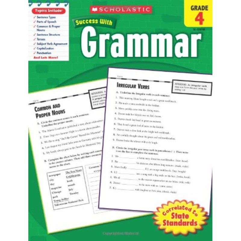 Scholastic Success with Grammar Grade 4