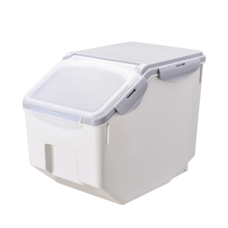 唐宗筷 密封米桶10kg 厨房家用防虫防潮 塑料储米箱20斤 计量储米箱 面粉收纳盒 塑料米缸 C6817