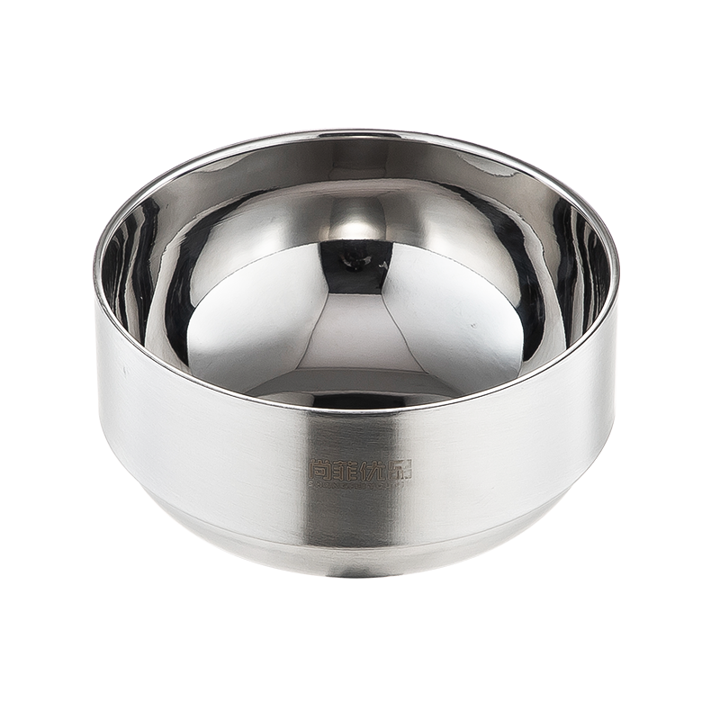 尚菲优品（SFYP）304不锈钢碗 14cm双层加厚隔热汤碗饭碗面碗 耐摔耐用GD14-1