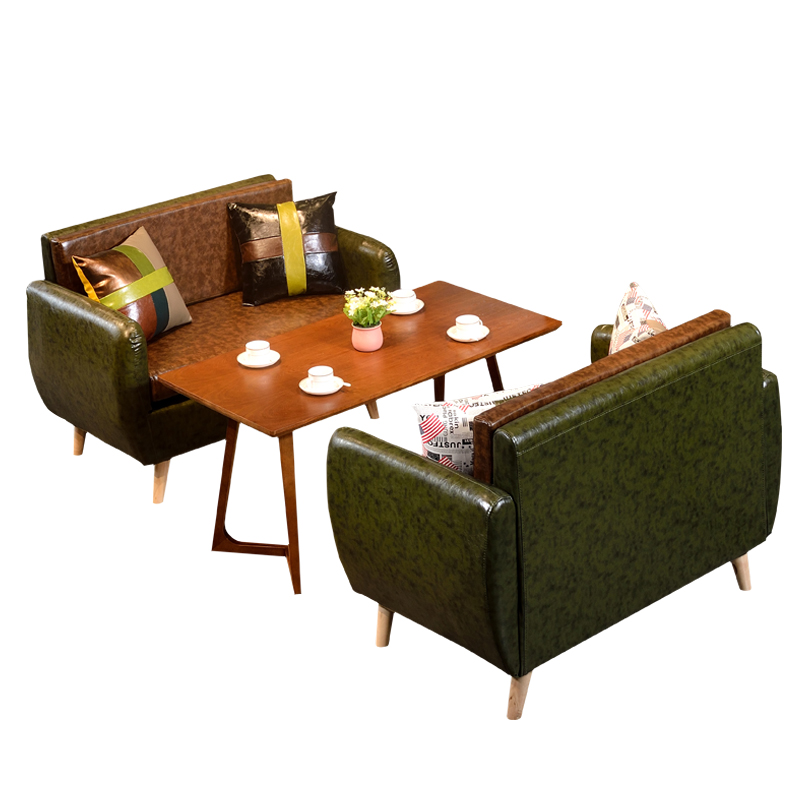 后冠(houguan) 西餐厅沙发卡座餐桌椅组合咖啡厅沙发奶茶店桌椅 两张