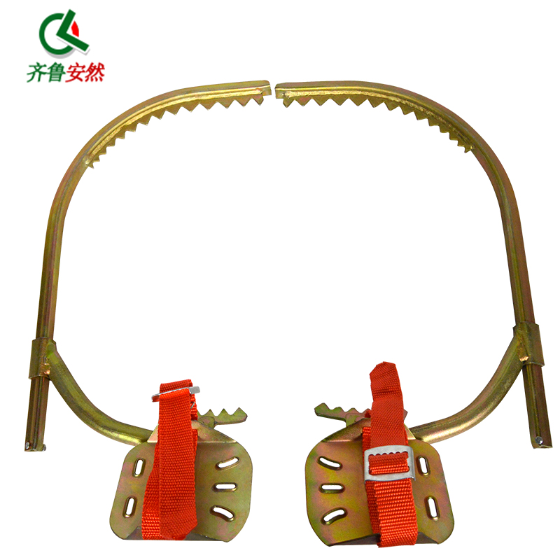 齊魯安然 電工腳扣安全帶爬桿腳扣工具國(guó)標(biāo)腳扣電工腳扣爬桿鞋木桿扒腳電信爬椰子樹(shù) 450型 木桿爬樹(shù)腳扣 無(wú)縫管
