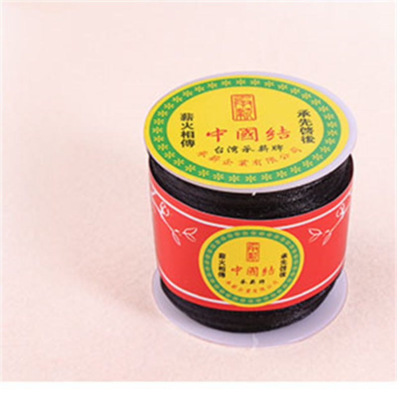 潘兰德 6号玉线丝 编织线2mm 红绳红线 六号中国结线材 黑色