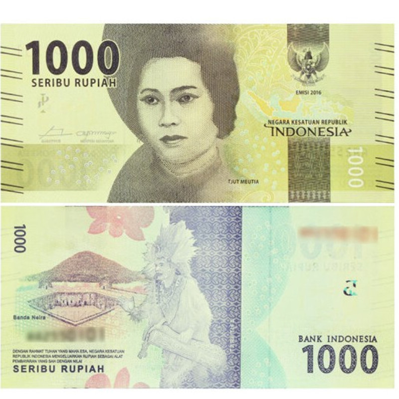 全新保真unc 亚洲纸币 印度尼西亚  印尼钱币 仅供收藏 新版 1000盾