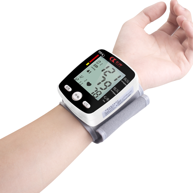 长坤电子血压计家用手腕式全自动测量血压仪器表充电式高精准 语音播报，USB充电款CK-W355