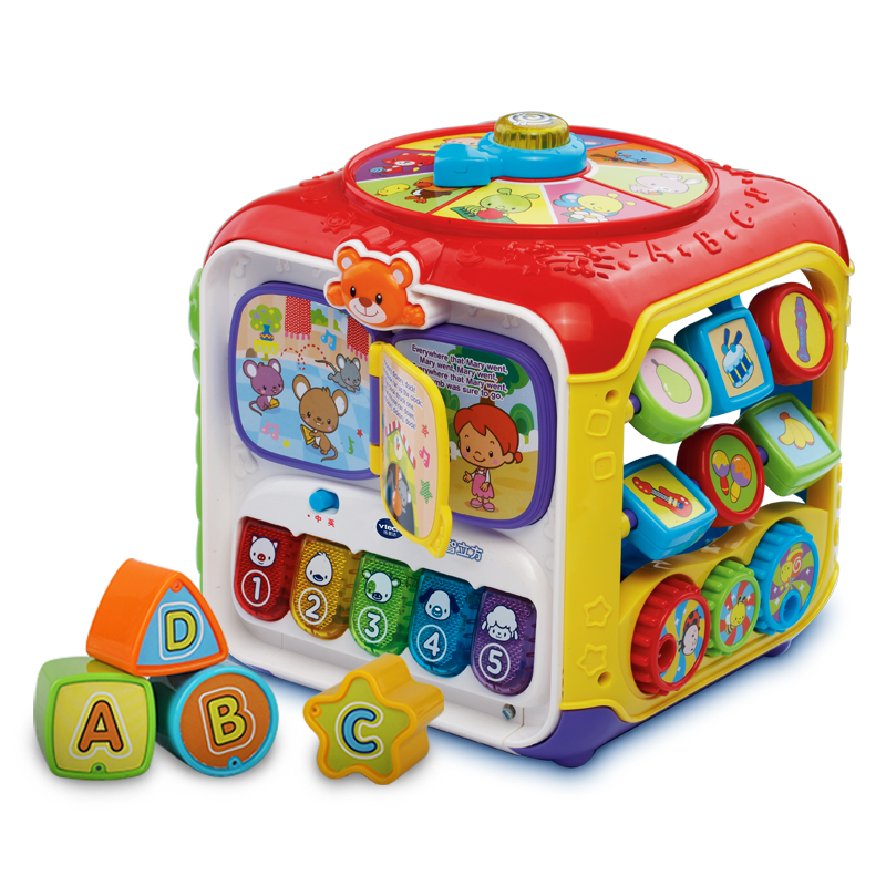伟易达（Vtech）婴儿玩具1-3岁儿童早教益智玩具宝宝新生儿多面体趣味智立方六面盒音乐台儿童节礼物 趣味智立方