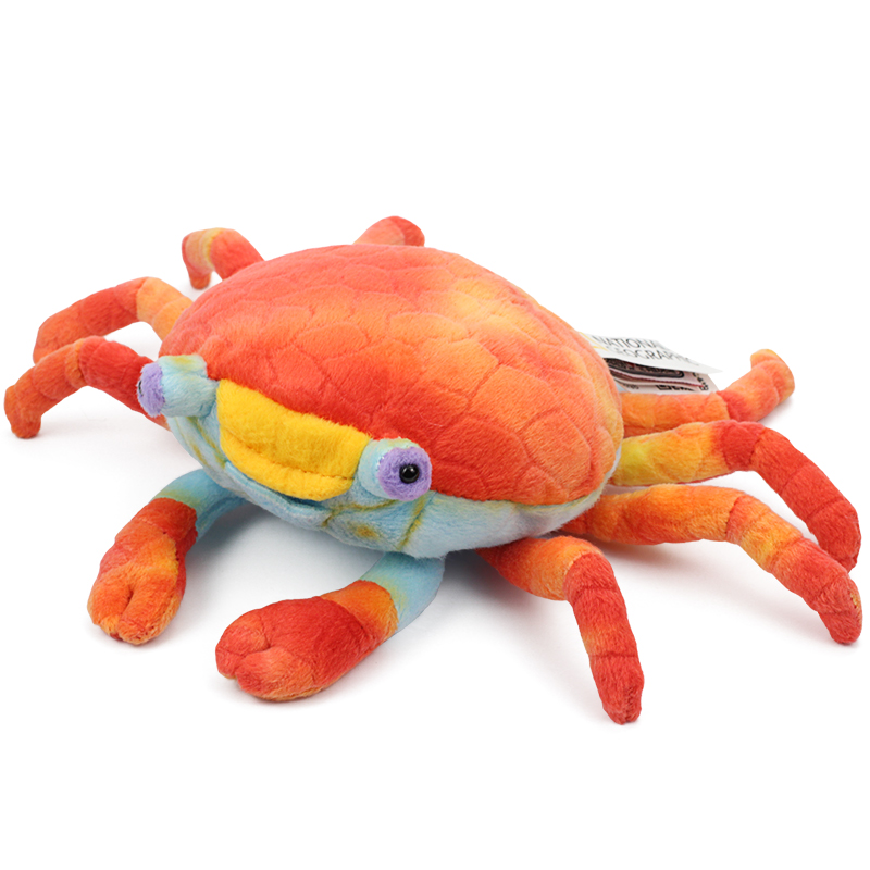 国家地理NG毛绒玩具红石蟹仿真动物玩偶小螃蟹七夕礼物布娃娃生日礼物 小号