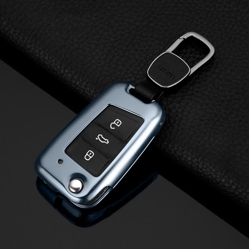 飞翱 大众汽车钥匙包 新途观l 高尔夫7 凌渡 途昂 钥匙套 保护壳 真皮