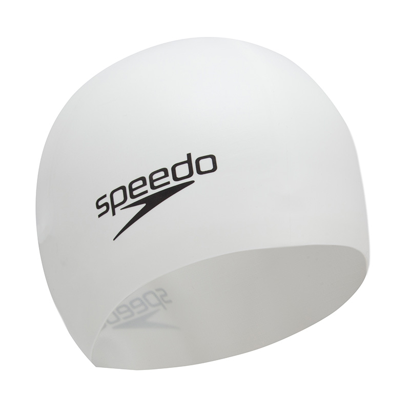 速比涛(speedo) 男女士硅胶舒适大号弹力防水护耳泳帽训练休闲游泳帽