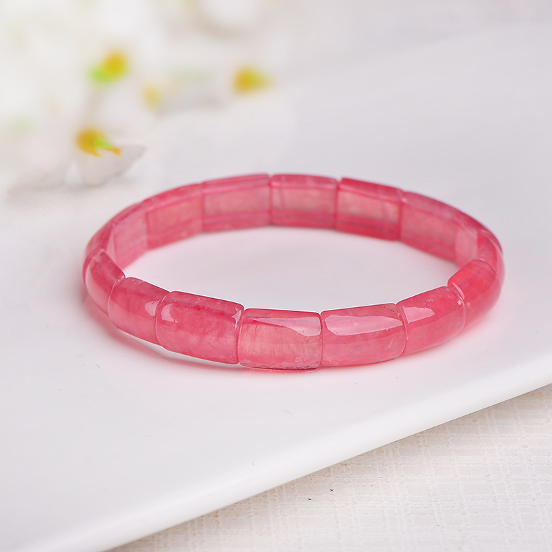 旭元  红纹石手排 天然水晶 大气漂亮 红润娇艳 红纹石规格12.3*9.