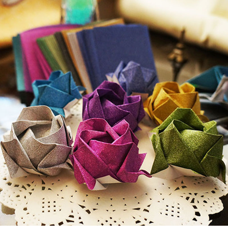 闪钻金粉正方形儿童手工折纸单面彩纸批发成人制作千纸鹤玫瑰花材料