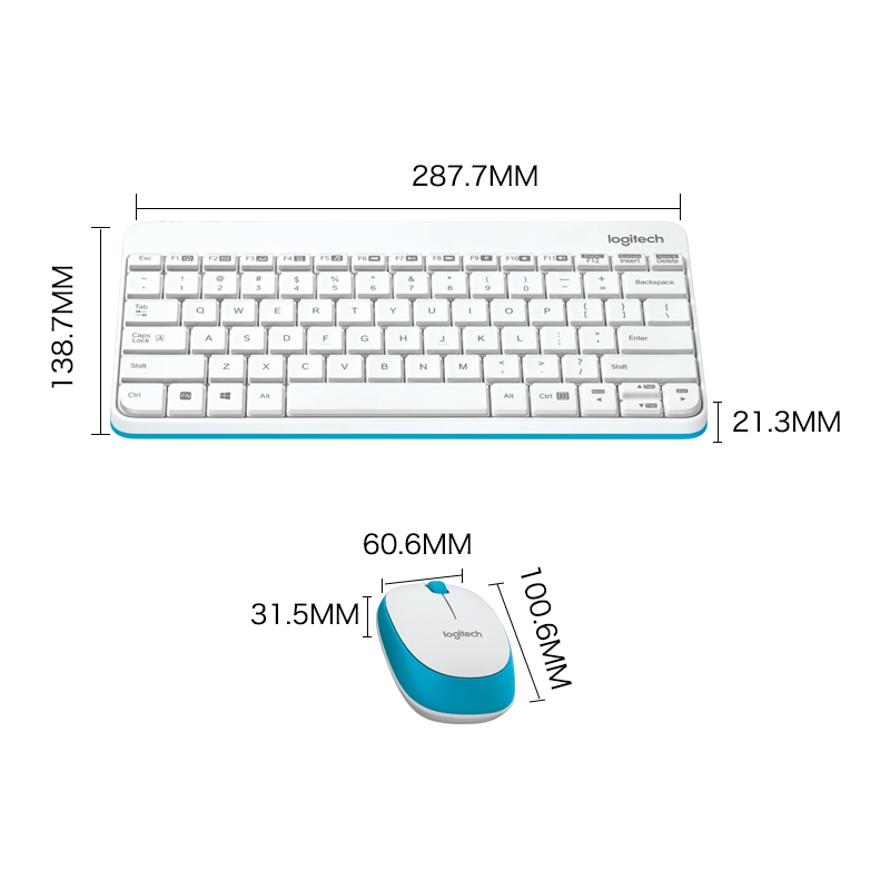 罗技（Logitech）MK245 Nano 键鼠套装 无线键鼠套装 办公键鼠套装 紧凑型 可调支架 带无线2.4G接收器 白