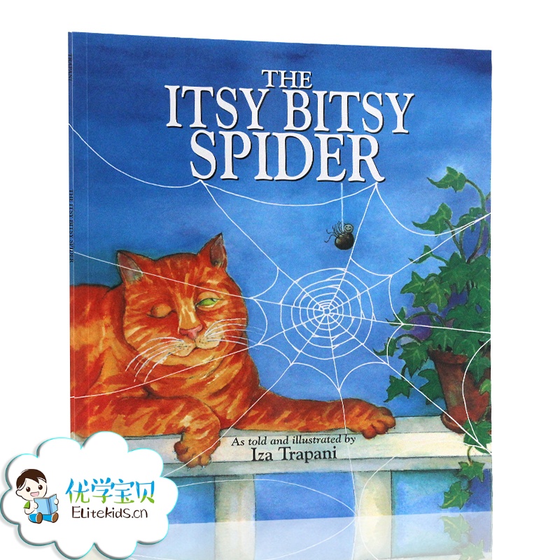 英文原版绘本 the itsy bitsy spider 廖彩杏推荐 入门儿歌童谣