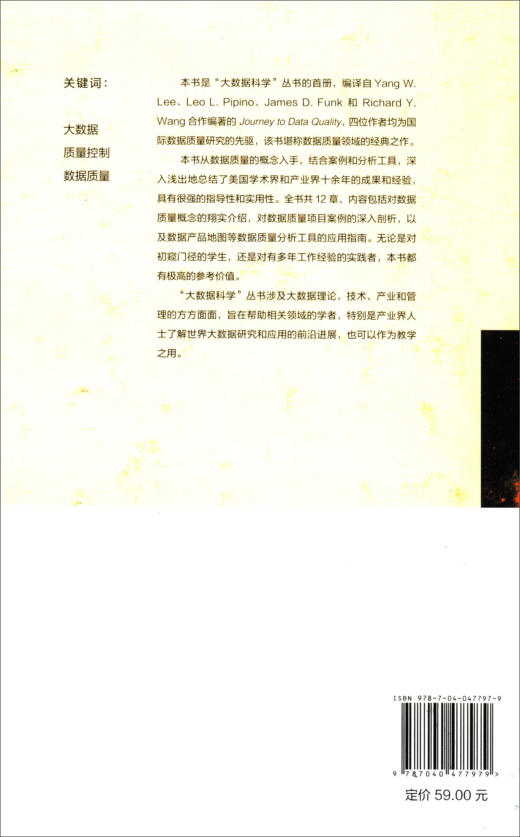 “十三五”国家重点图书大数据科学丛书：数据质量征途详情图