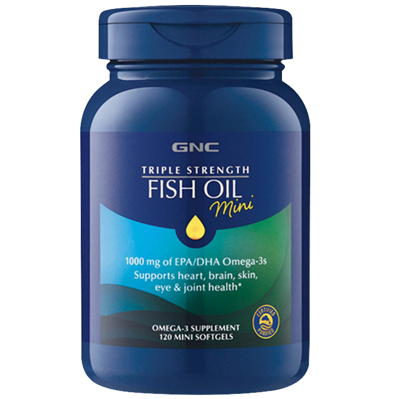 GNC健安喜 深海无腥迷你易吞服鱼油胶囊omega-3 DHAEPA120粒/瓶补脑改善记忆成人进口
