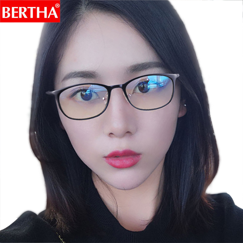 贝尔莎（bertha） 防辐射眼镜男女同款防蓝光电竞游戏手机电脑护目镜平光无度数 亮黑色