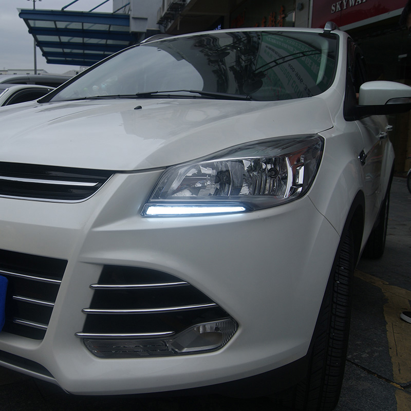 专用于17款新福特翼虎日行灯改装led雾灯13