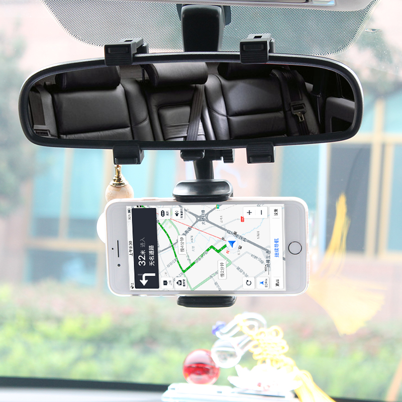 IZTOSS 汽车后视镜手机固定支架行车记录仪导航创意支架旋转gps手机支架 多功能固定 后视镜手机支架3.5-6英寸