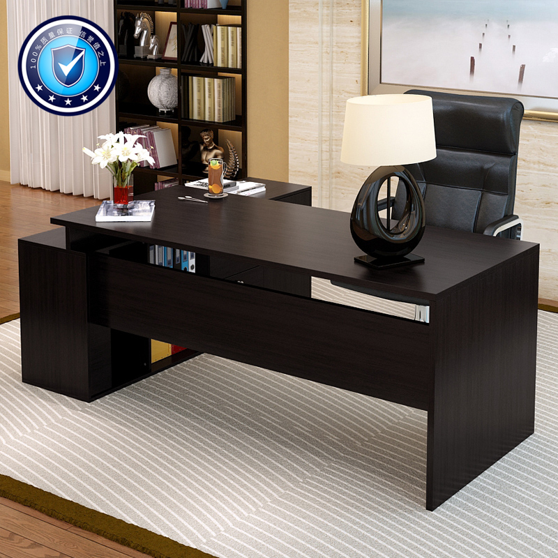 利宁 老板桌 办公桌 大班主管经理l型转角写字现代简约职员 抽屉桌子