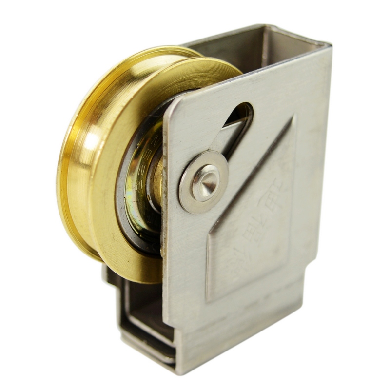 迪福德 2个装 73型老式铝合金窗滑轮平移推拉门窗轮子滚轮轴承铜质轮盘 2个的价格