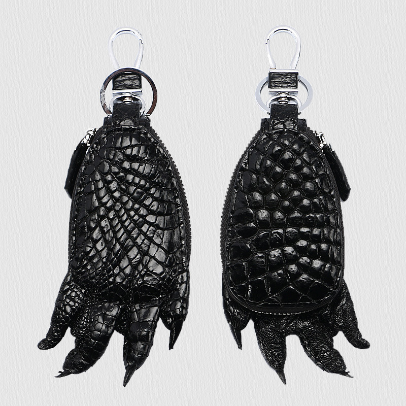 geremen 鳄鱼皮钥匙包男士汽车锁钥匙包商务大容量多功能车锁包 褐色