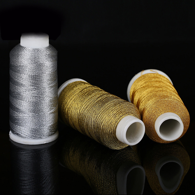 彩荷金丝银丝流苏线手工串珠饰品编织线材搭配 亮金色 9股直径0.6mm(一卷350米)