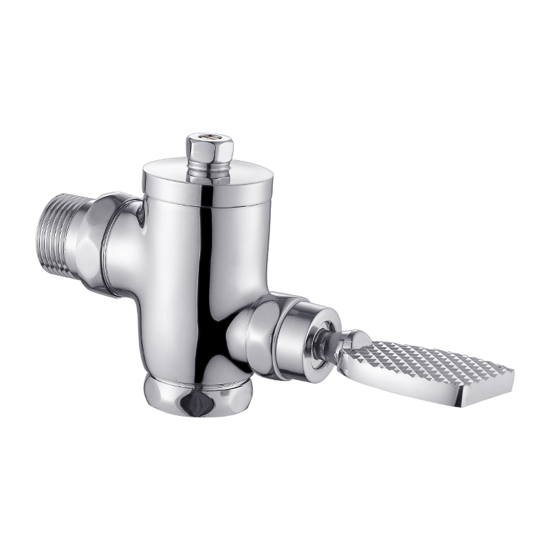 阀 全铜蹲便器冲水阀 便池厕所脚踩蹲坑 入墙脚踏-大阀体1寸进水口