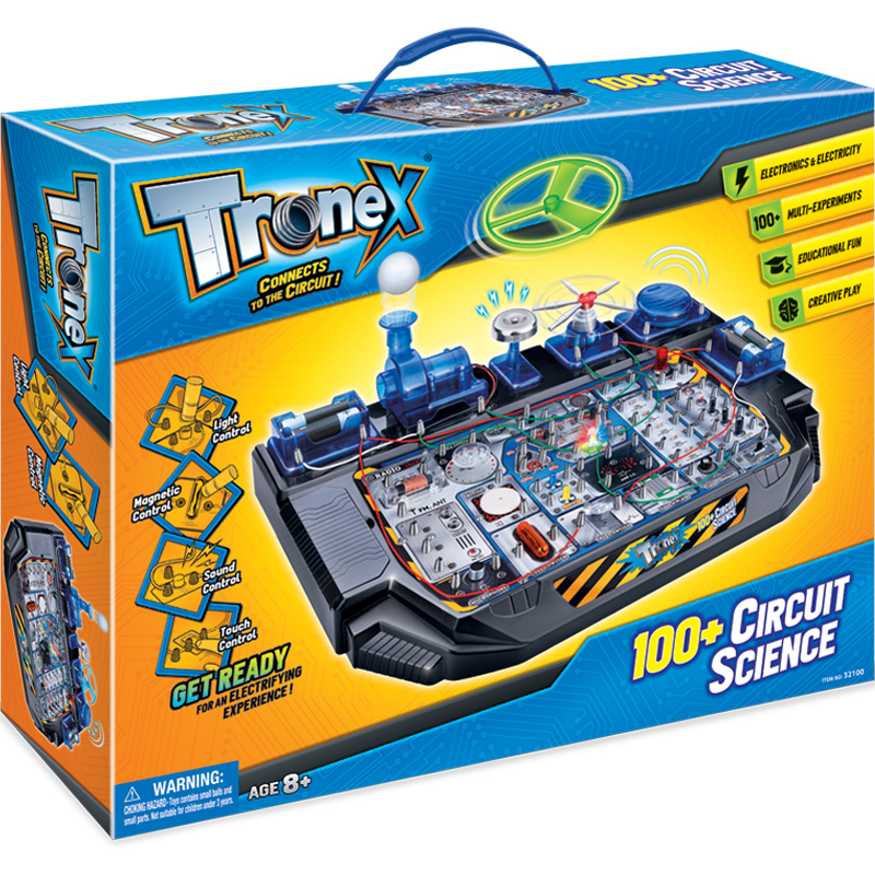 TRONEX儿童stem科学小实验套装小学生礼物理电路器材全套拼装玩具男孩8-10-12岁100合1