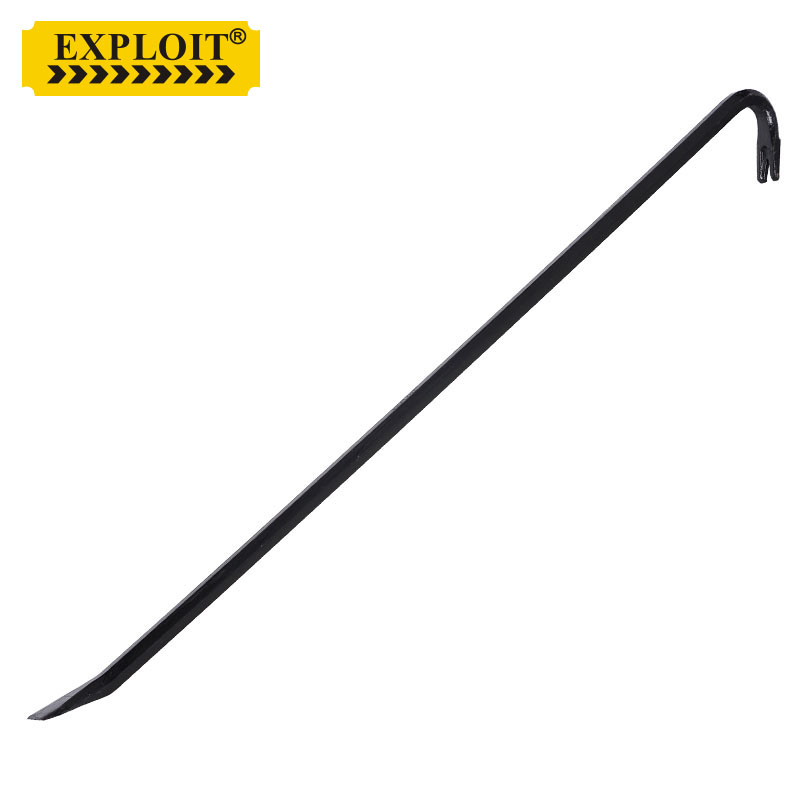 exploit)撬棍棒消防破拆工具木工工地高硬度加长起钉器 450mm羊角撬棍