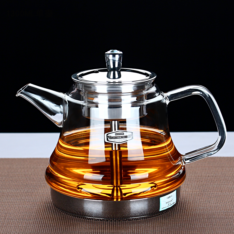 蒸茶器煮茶器 玻璃蒸茶壶 茶道电陶炉全自动蒸汽黑茶普洱蒸茶壶 1300