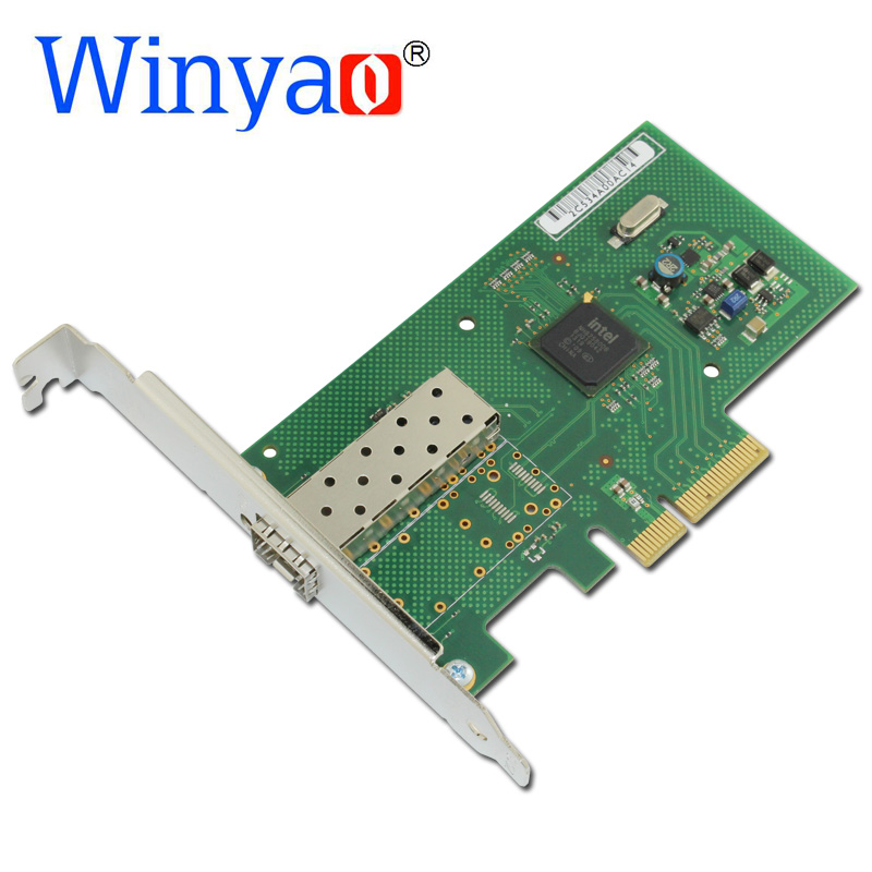 Winyao WY580F1-SFP PCI-E X4单口千兆服务器光纤网卡 82580