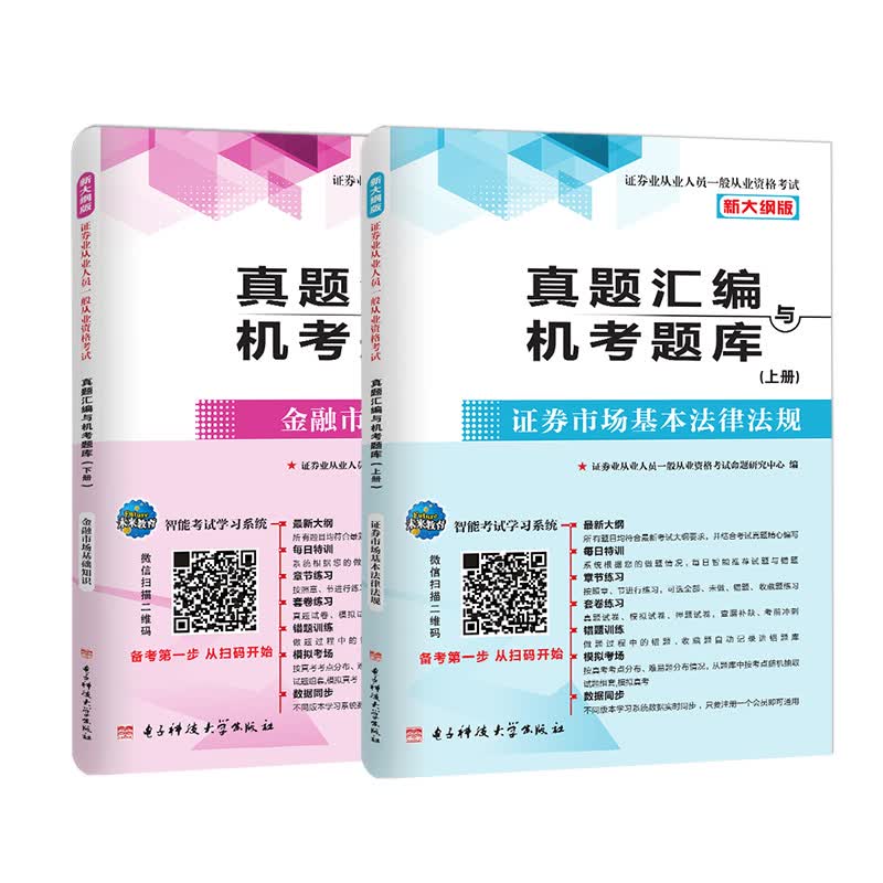 备考2019 2018新大纲 证券从业资格考试真题汇编与机考题库：金融市场基础知识+证券市场基本法律法规（套装共2册）