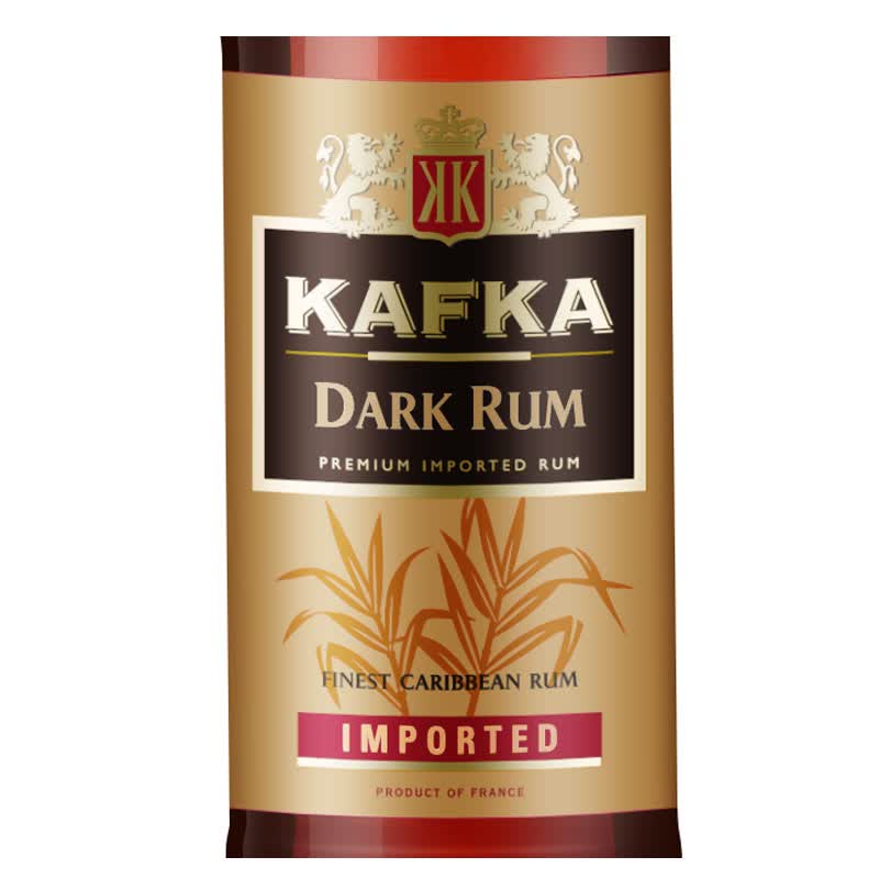 卡夫卡(kafka)洋酒 黑朗姆酒鸡尾酒750ml