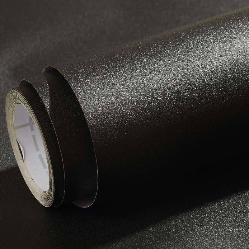 墙纸客厅卧室学生宿舍衣柜书桌面贴纸自贴防水复古背景墙贴画 纯黑 60