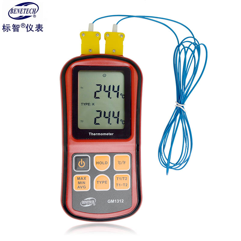 标智接触式测温仪gm1312热电偶温度计测温仪温度测量仪电子温度计 gm1