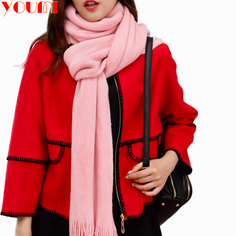 幽米youmi保暖围巾 仿羊绒围巾女冬季加厚两用长款双面百搭保暖学生