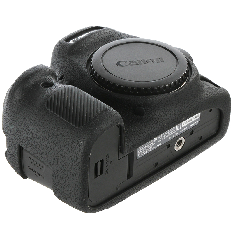 qeento 硅胶套6DII 适用于佳能6D2/6D MARK II相机 保护套 保护壳 黑色