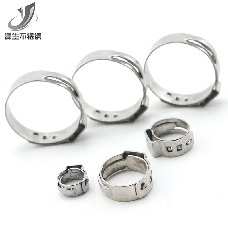 源生 喉箍 304不銹鋼單耳卡箍/304單耳無(wú)極卡箍/歐梯克款喉箍 304不銹鋼卡箍 11.5-14（10只價(jià)）