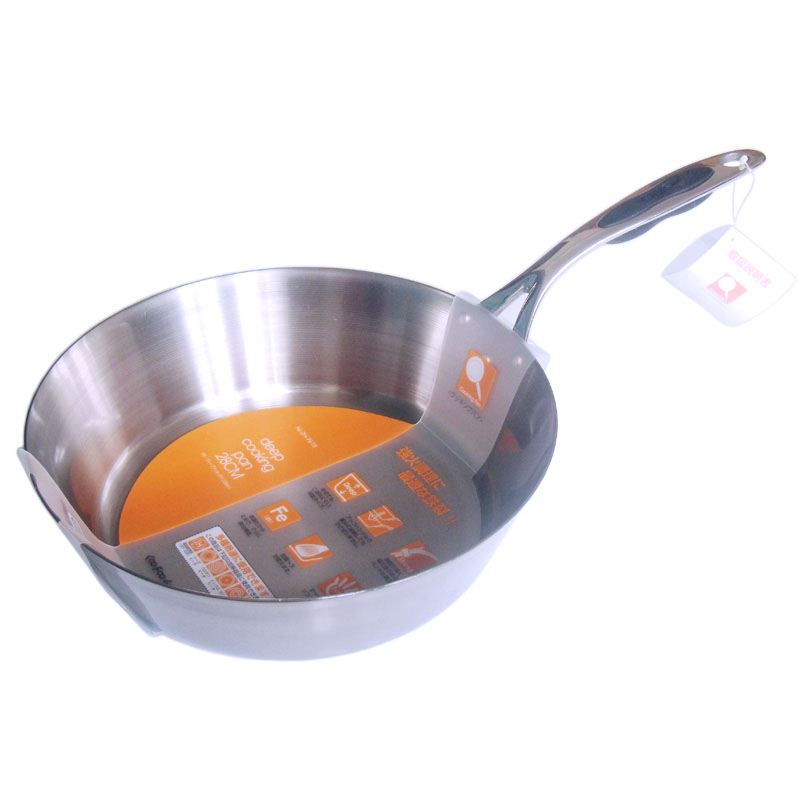 life)工夫具日本进口铁锅无涂层加厚煎炒锅28cm zh-7916