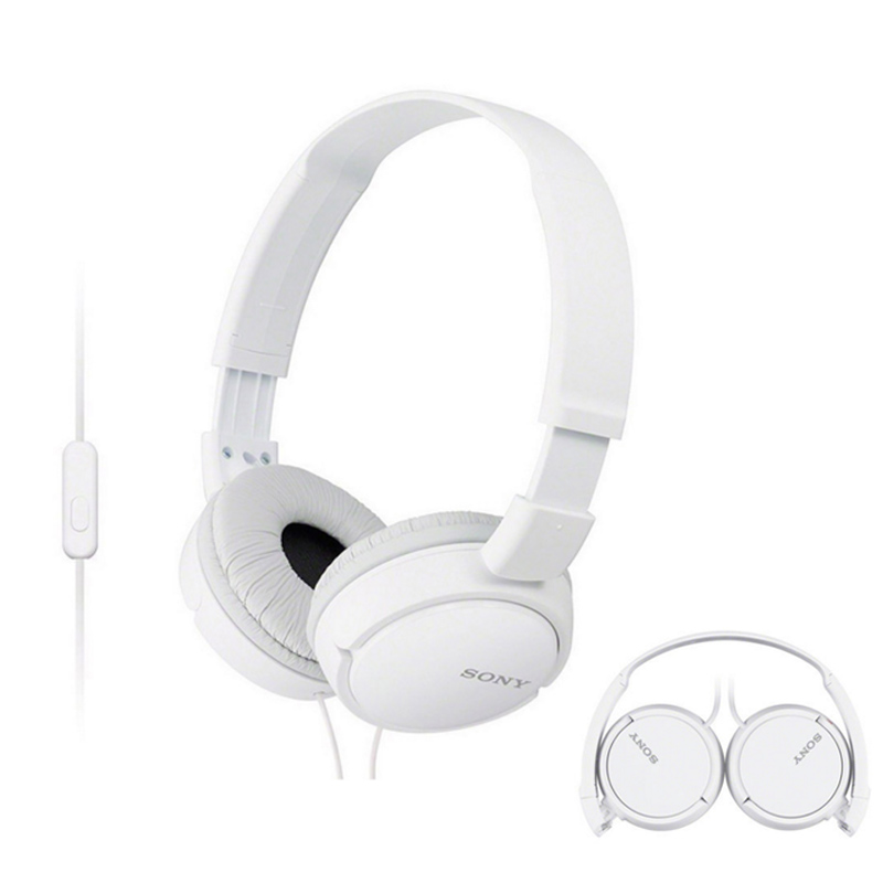 索尼（SONY） MDR-ZX110AP 耳机头戴式有线有麦电脑笔记本手机适用办公学生网课学习 白色