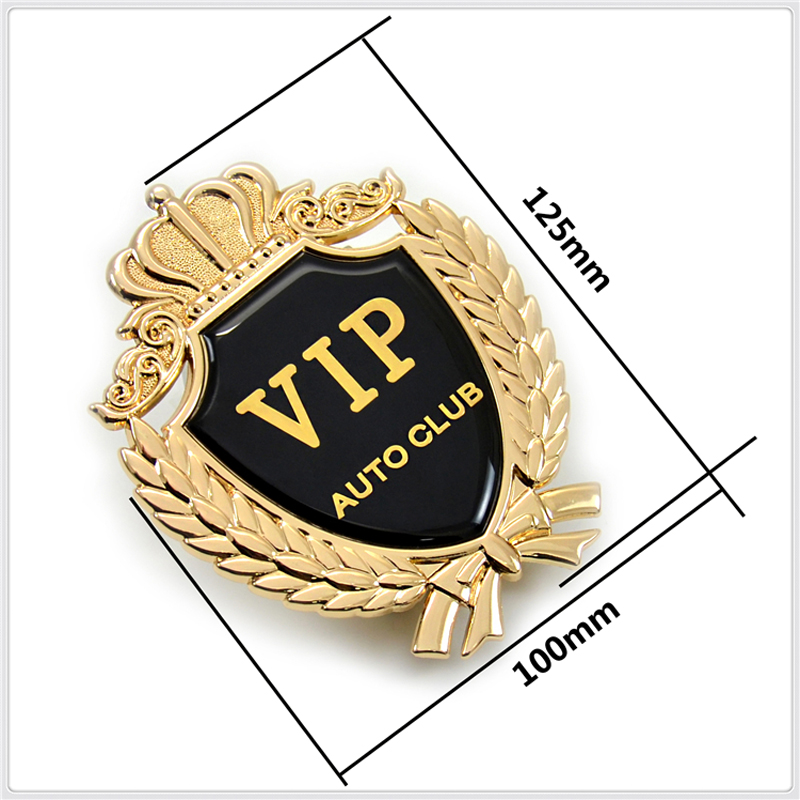 适用于汽车皇冠中网标改装皇家金盾牌金属中网标志徽章会标贴 vip中网
