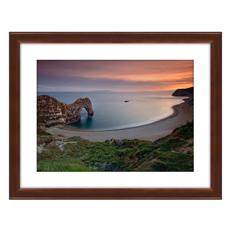 汉傲 实木画框挂墙相框创意照片框大尺寸像框定制 咖啡色 大30寸61x76