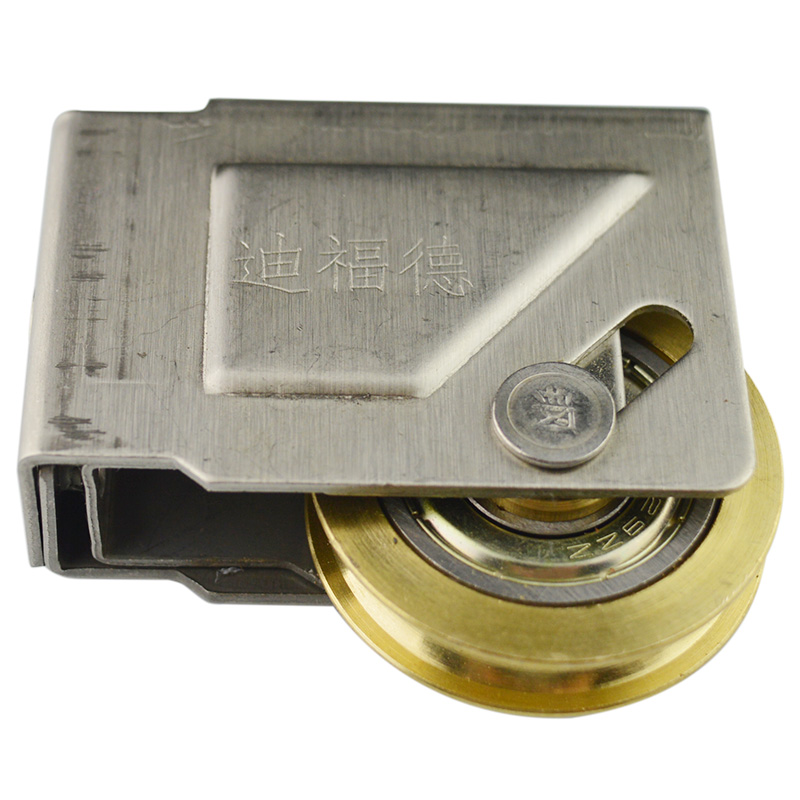 迪福德 2个装76型老式铝合金门窗滑轮平移推拉窗滚钢珠轴承轮子铜质轮盘 2个的价格